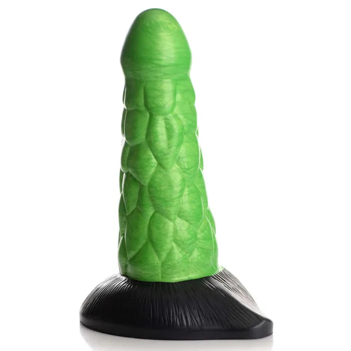 XR Brands Creature Cocks Radioactive Reptile Thick Scaly Silicone Dildo 19cm Green XR Brands