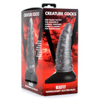 XR Brands Creature Cocks Beastly Tapered Bumpy Silicone Dildo 21cm Silver XR Brands