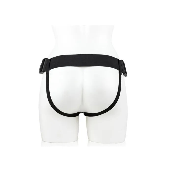 REALROCK Hollow Strapon with Balls - 23 cm Black - Black 23 cm Hollow Strap-On Shots Toys