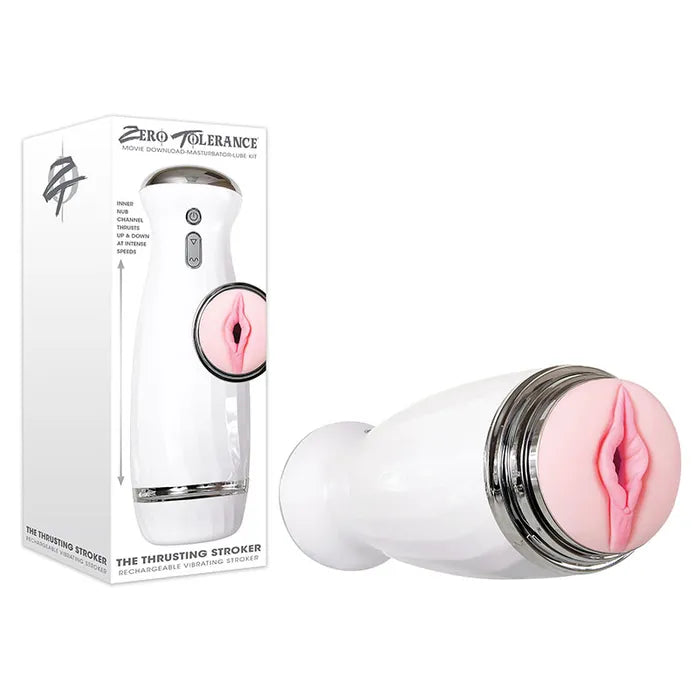 Zero Tolerance The Thrusting Stroker USB Rechargeable Thrusting Masturbator White