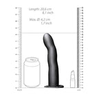 OUCH! Curved Hollow Strap-on - 8in/20cm - Gunmetal Grey 20 cm Hollow Strap-On Shots Toys