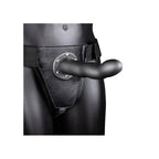 OUCH! Curved Hollow Strap-on - 8in/20cm - Gunmetal Grey 20 cm Hollow Strap-On Shots Toys
