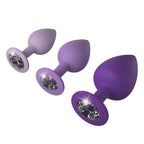 Pipedream Fantasy For Her Little Gems Trainer Set Butt Plugs With Jewel Bases Set Of 3 Sizes Pipedream