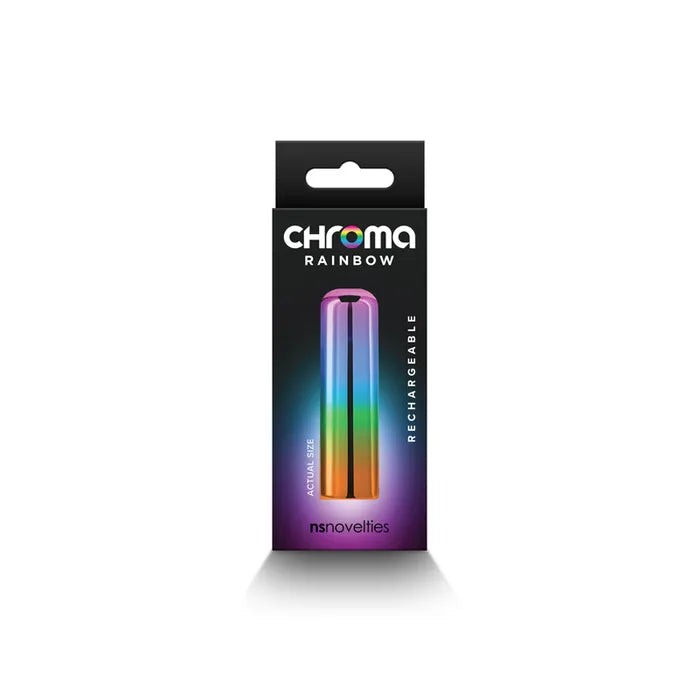 NS Novelties Chroma Rainbow USB Rechargeable Bullet Vibrator Small Metallic Rainbow Secondary image
