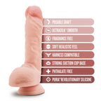 Blush Novelties Dr Skin Silicone Dr Mason Dong 22.9cm Flesh Blush Novelties