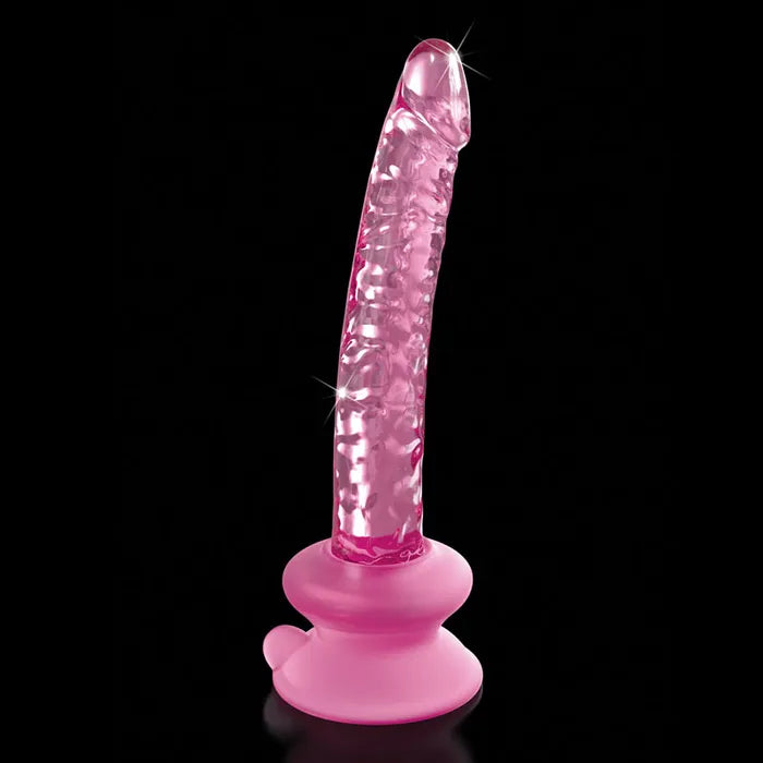 Pipedream Icicles #86 Glass Dong With Suction Base 17cm Pink Pipedream