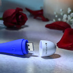 Gender X PLAY BALL USB Rechargeable Thrusting & Vibrating Orbs 25cm Blue Gender X