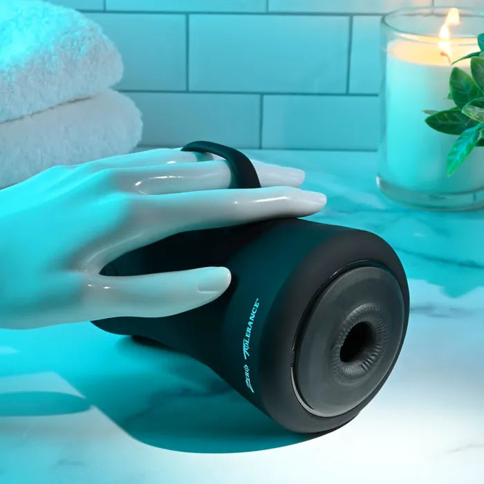 Zero Tolerance GYRO STROKE USB Rechargeable Powered Masturbator Black Zero Tolerance