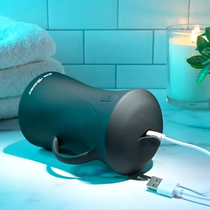 Zero Tolerance GYRO STROKE USB Rechargeable Powered Masturbator Black Zero Tolerance