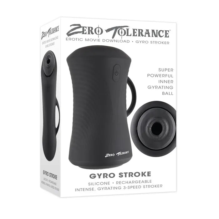 Zero Tolerance GYRO STROKE USB Rechargeable Powered Masturbator Black