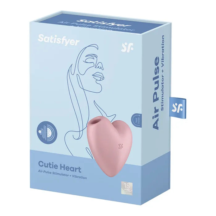 Satisfyer Cutie Heart USB Rechargeable Air Pulsation Stimulator With Vibration Satisfyer