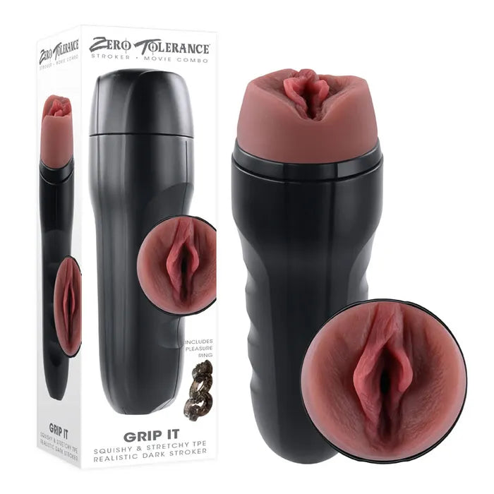 Zero Tolerance GRIP IT DARK Vagina Stroker Brown