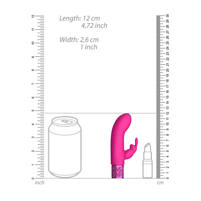 Shots Toys ROYAL GEMS Dazzling Silicone Rechargeable Bullet Vibrator Pink Secondary image