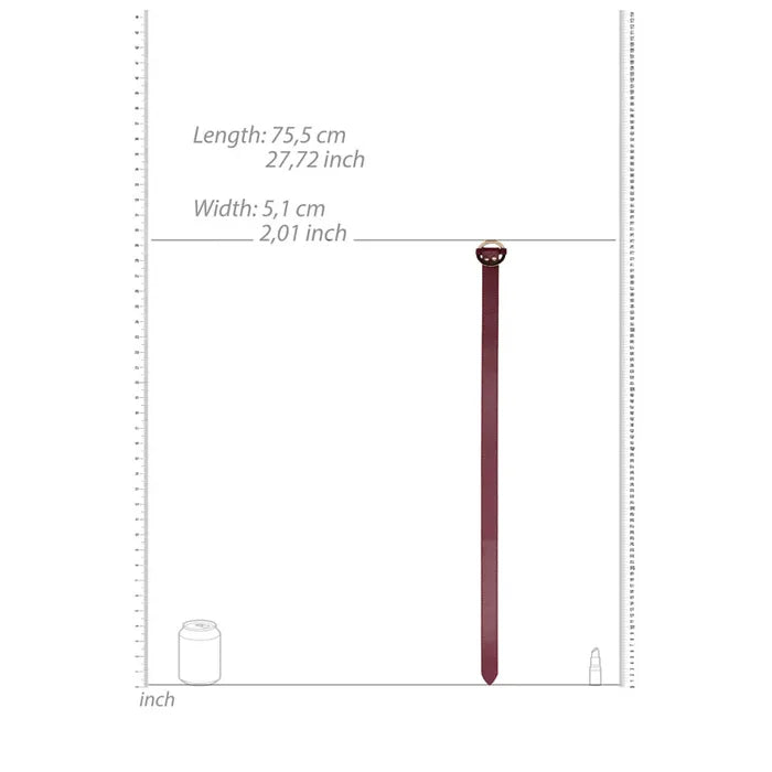 OUCH! Halo Thigh Cuffs Leg Restraints Burgundy Shots Toys