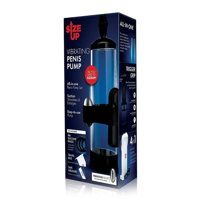 Xgen Products Size Up Vibrating Trigger Penis Pump Clear Xgen Products