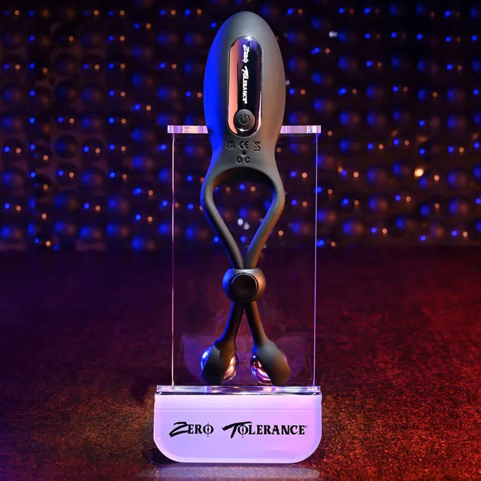 Zero Tolerance THE BIG BANG USB Rechargeable Vibrating Lasso Cock Ring Black Zero Tolerance