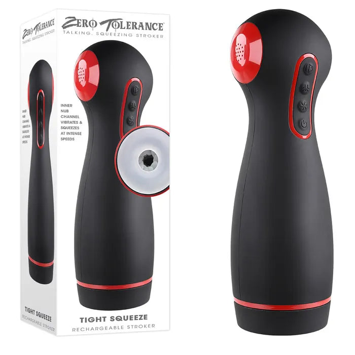 Zero Tolerance TIGHT SQUEEZE USB Rechargeable Vibrating Squeezing & Talking Stroker