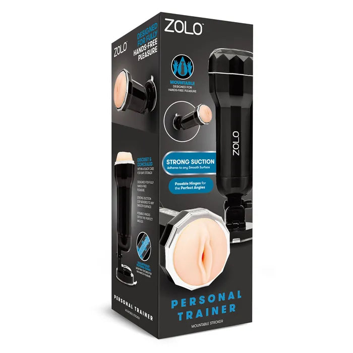 Zolo Personal Trainer Vagina Stroker With Suction Mount Flesh