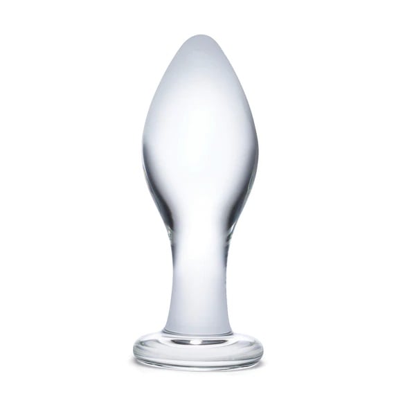 Glas Glass Butt Plug Clear 4 Inch