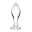 Glas Glass Butt Plug Clear 4 Inch