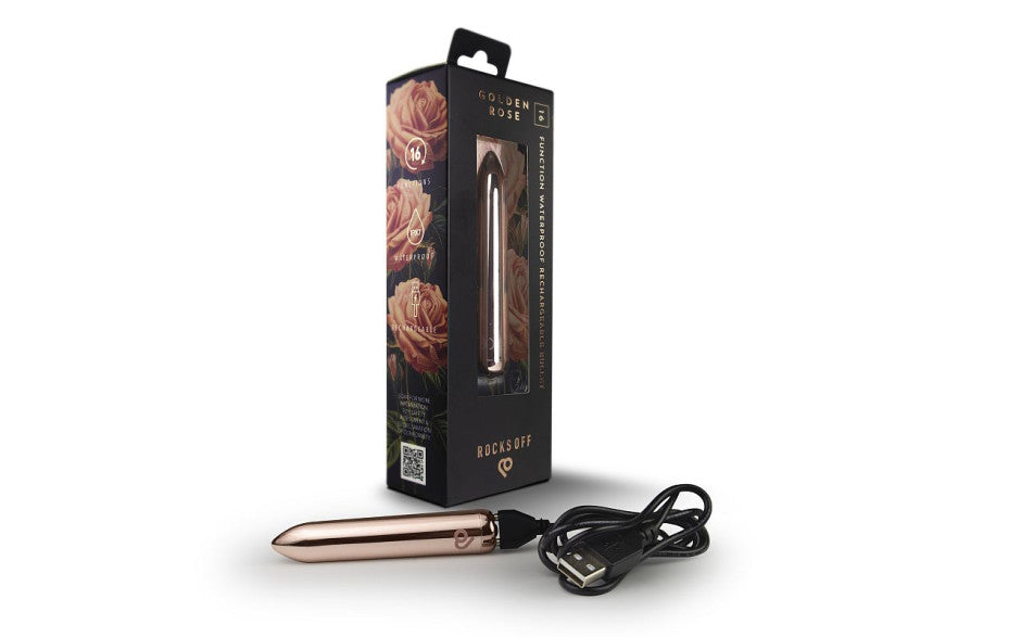 Rocks Off Golden Rose Rechargeable Bullet Vibrator