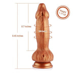 HiSmith Silicone Gold Monster Fantasy Dildo (KlicLok) 9.45 Inch HiSmith