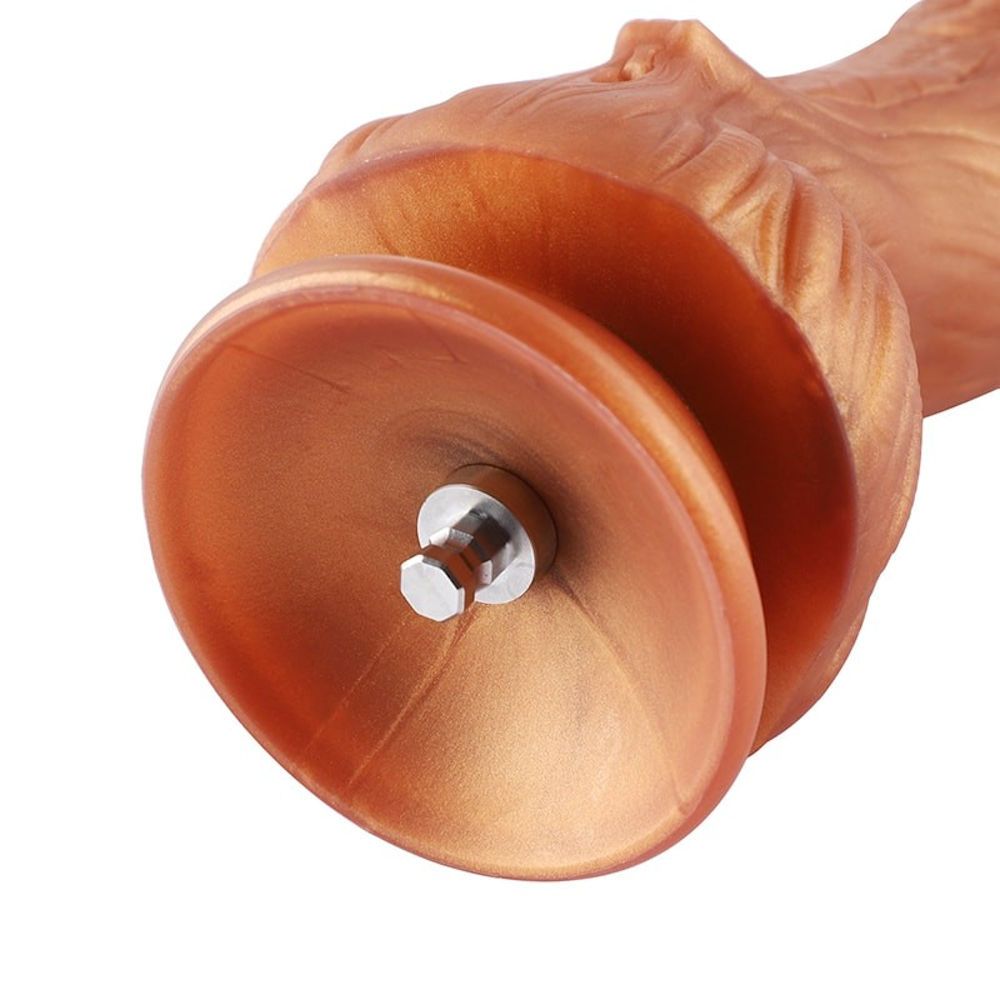 HiSmith Silicone Gold Monster Fantasy Dildo (KlicLok) 9.45 Inch HiSmith