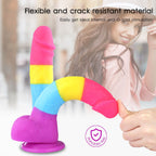 HiSmith Rainbow Silicone Fantasy Dildo 8.2 Inch HiSmith