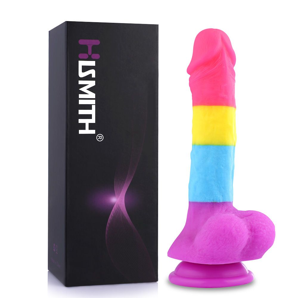 HiSmith Rainbow Silicone Fantasy Dildo 8.2 Inch HiSmith