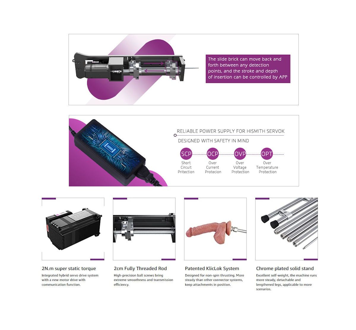 HiSmith Servok Premium App Controlled Sex Machine With KlicLok System HiSmith