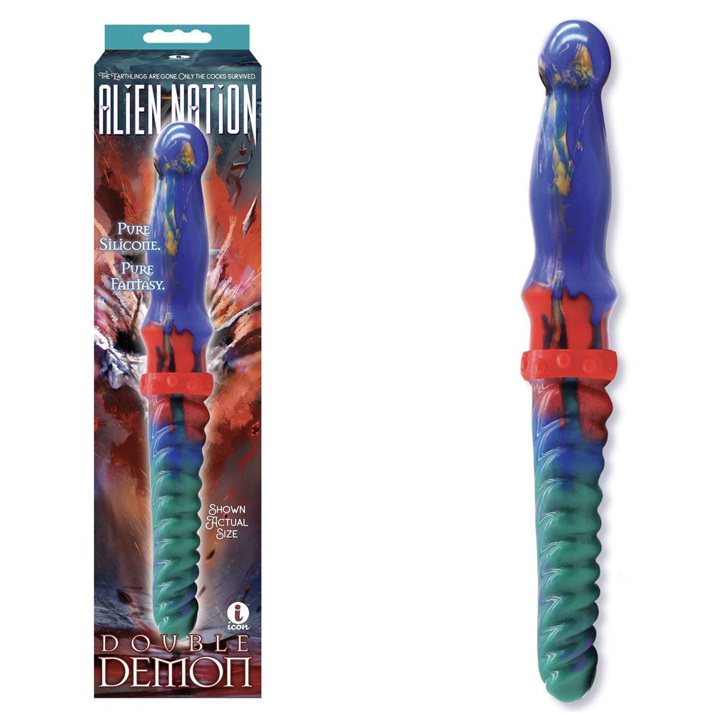 Icon Brands Alien Nation Double Demon Fantasy Double Dildo 35cm - LOVVA Main image