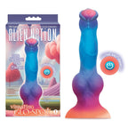 Icon Brands Alien Nation Glo Spot Glow In Dark USB Rechargeable Vibrating Fantasy Dong 21.6cm - LOVVA