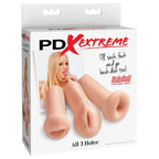Pipedream Extreme Toyz All 3 Holes Strokers Set of 3 Flesh Pipedream