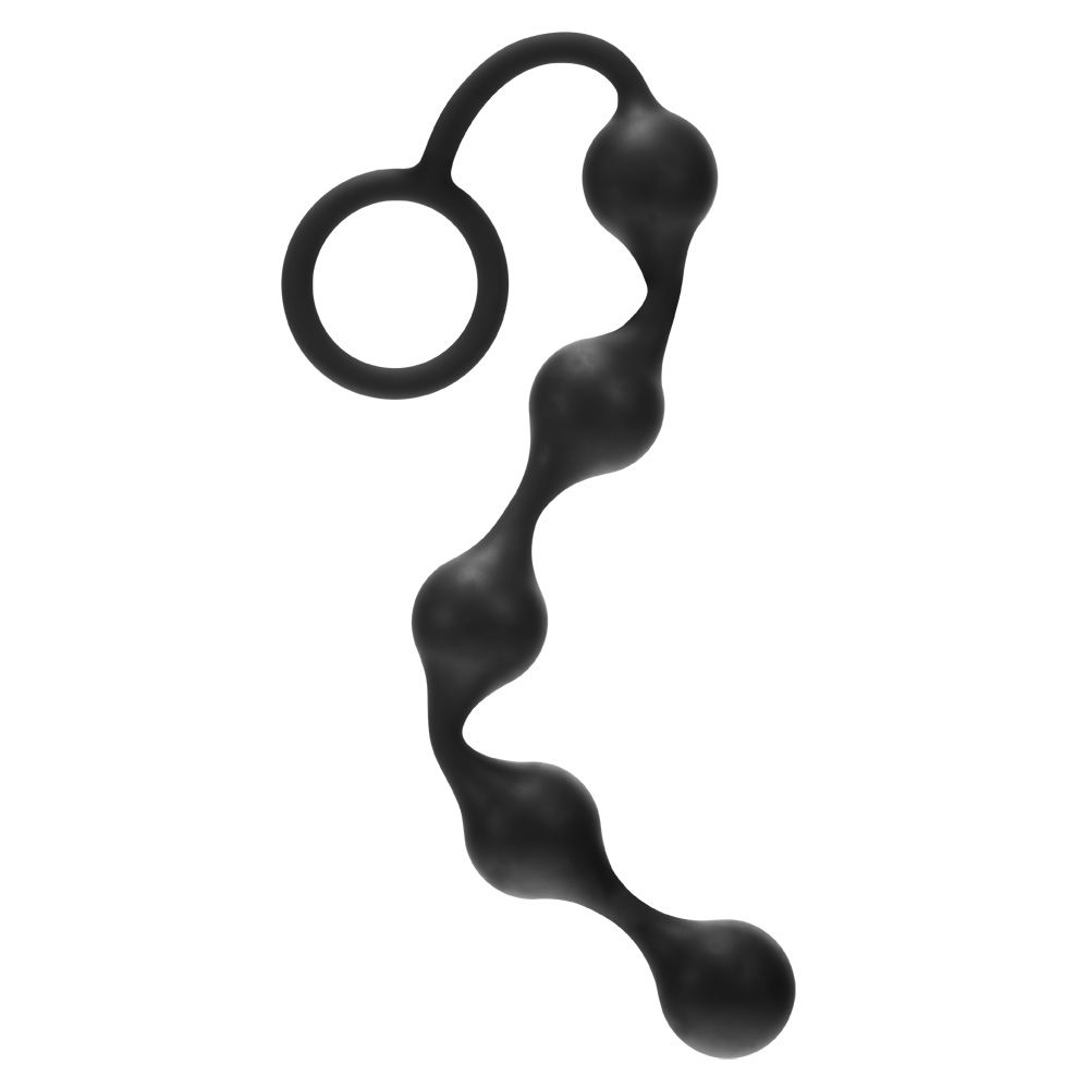 Me You Us Onyx Silicone Anal Beads Black Main image