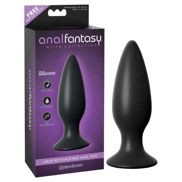 Pipedream Anal Fantasy Elite Collection USB Rechargeable Vibrating Butt Plug Black Secondary image