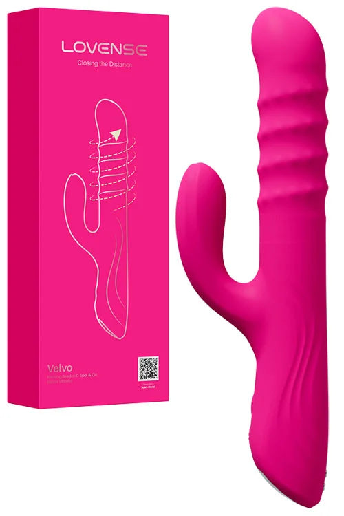 Lovense Velvo 9.7" App Controlled Rotating & Rolling Rabbit Vibrator Fleshlight
