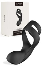 Svakom Benedict Vibrating Double Ring Perineum Stimulator Vibrating Cock Ring Black SVAKOM
