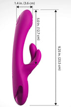 JimmyJane Touch Me Pro 9.25" Rabbit Vibrator with Dual Pulse G Spot Stimulation & Triple Prong Rabbit Clitoral Stimulator JimmyJane