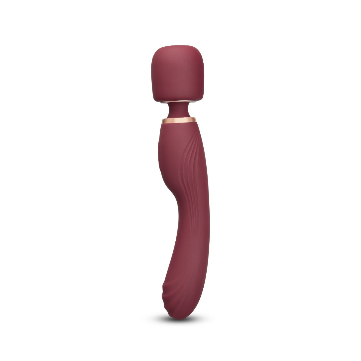 Le Wand Flat Top Fusion G Double Ended Petite Massage Wand Vibrator Wine Red