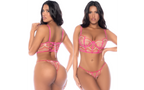 Mapale Candy Crush Lace Up Bra & Thong Set 2 Piece LOVVA