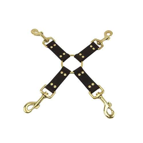 Bound Nubuck Leather 4 Way Hog Tie Restraint Bound