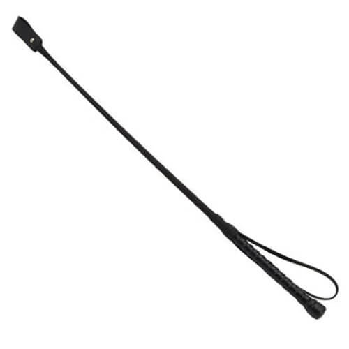 Bound Noir Nubuck Leather Riding Crop Bound