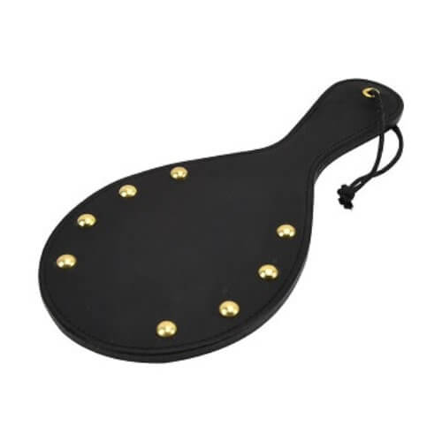 Bound Noir Nubuck Leather Paddle With Brass Stud Detail Bound