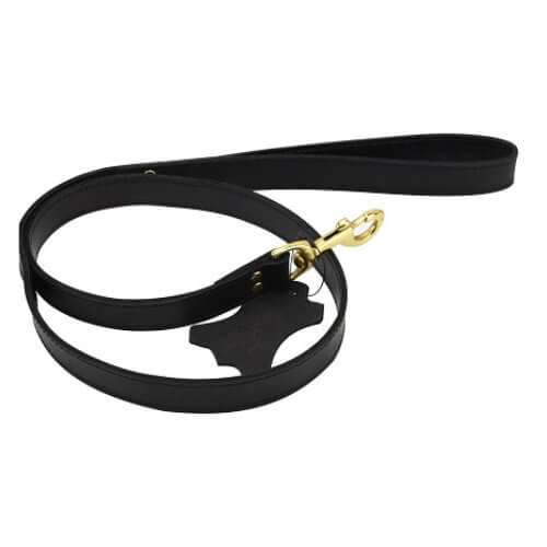 Bound Noir Nubuck Leather Leash Bound