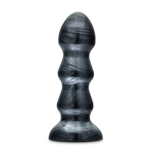 Blush Novelties Jet Black Jack Large Ribbed Butt Plug 7 Inch Blush Novelties