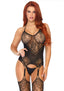 Leg Avenue Lace Suspender Bodystocking One Size Leg Avenue