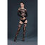 Moonlight Lingerie Black Bardot Style Body With Stockings One Size Moonlight Lingerie
