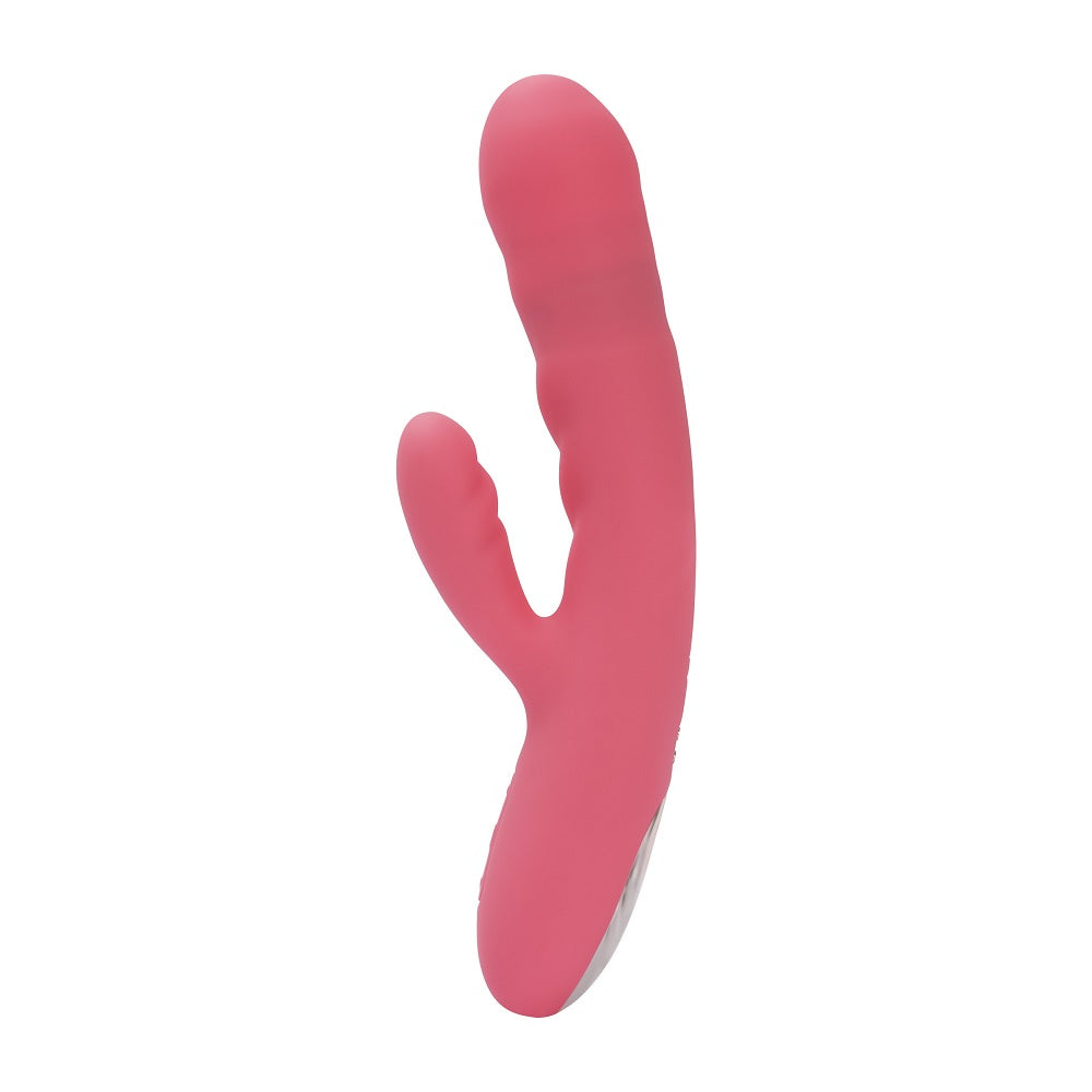 Svakom Avery Thrusting Vibrator With Clitoral Stimulator Pink Svakom