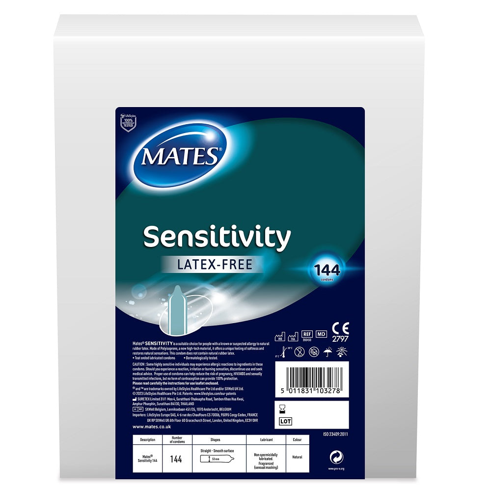 Mates Sensitivity Condom BX144 Clinic Pack Mates