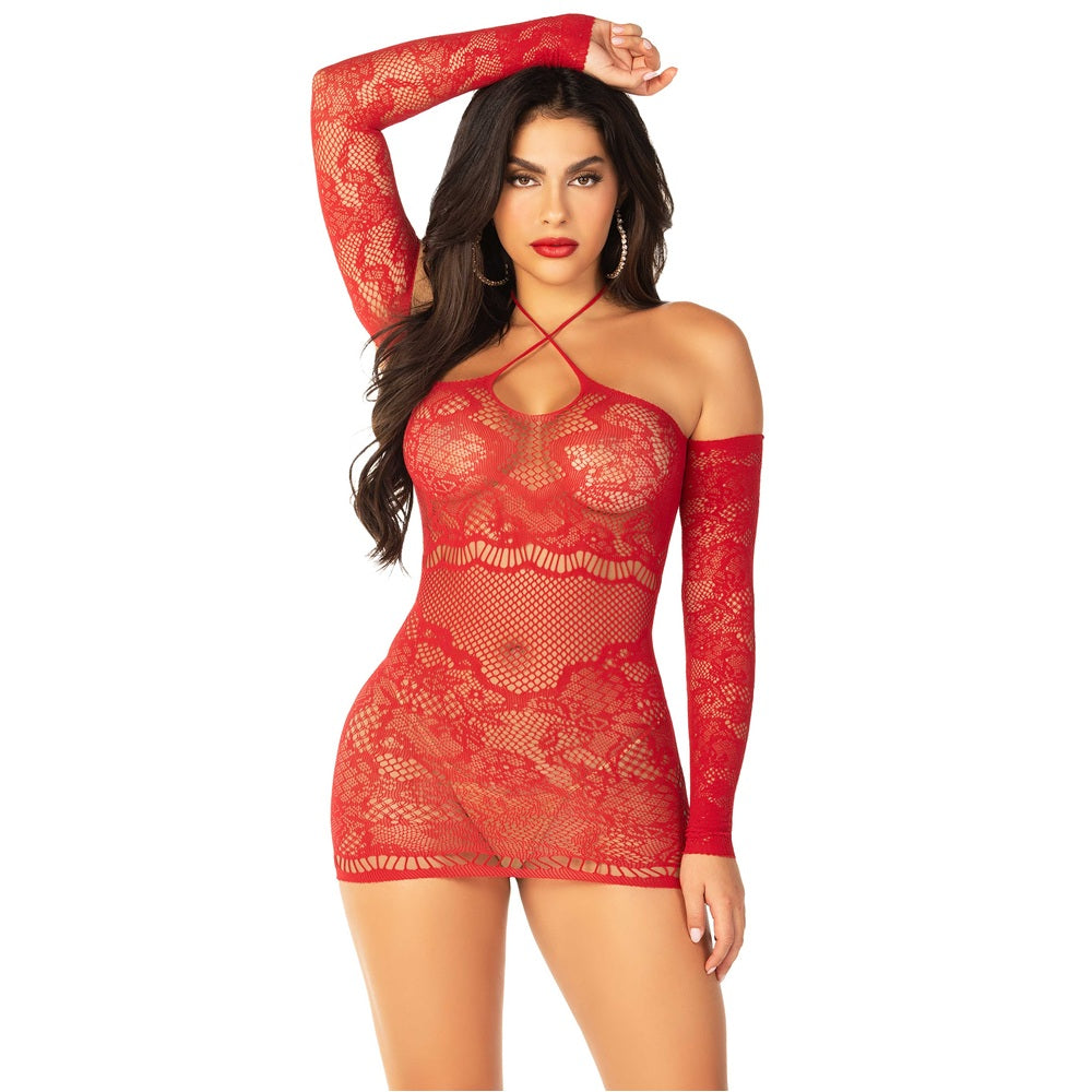 Leg Avenue Seamless Off the Shoulder Mini Dress Red Leg Avenue Main image